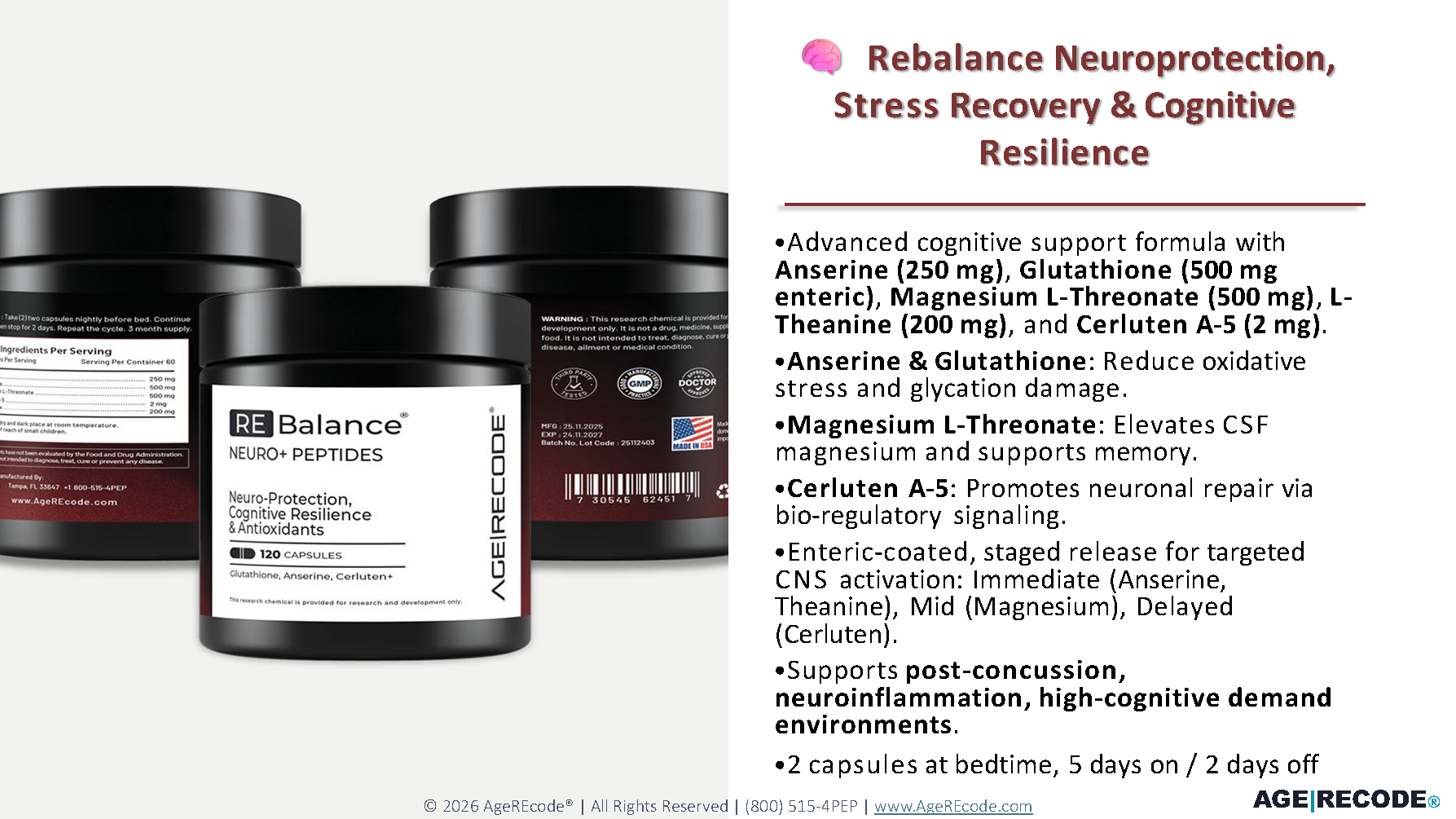 RE-Balance Blend 250/500/500/200/2 mg Bottle 60 Capsules