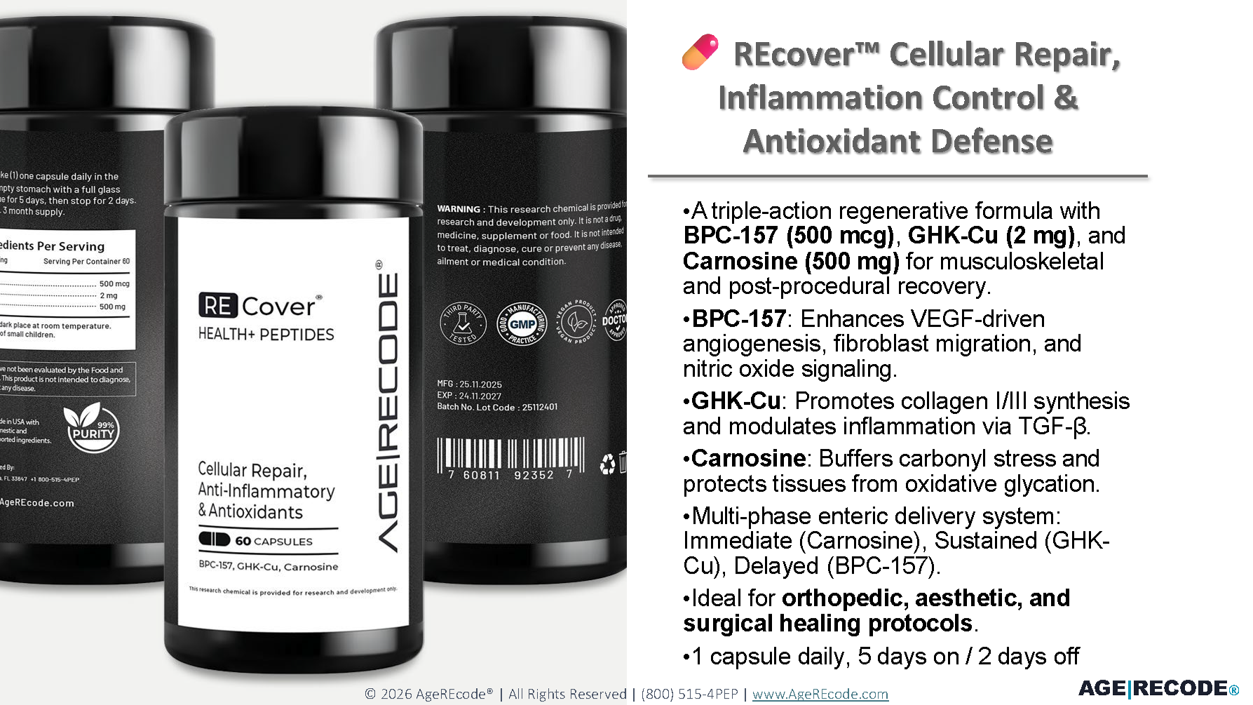 RE-Cover Blend 500/2/500 Bottle 60 Capsules